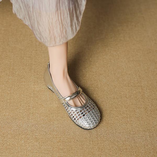 Handcrafted Leather Elegance: Luxurious Women's Shoes(EcqiH-7376)