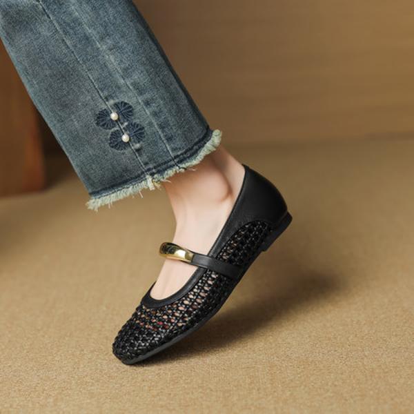 Handcrafted Leather Elegance: Luxurious Women's Shoes(EcqiH-7376)