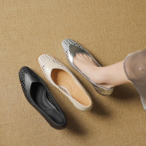 Handcrafted Leather Women's Shoes: Elegant Luxury Craftsmanship(EcqiH-7380)