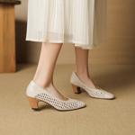 Handcrafted Leather Women's Shoes: Elegant Luxury Craftsmanship(EcqiH-7380)