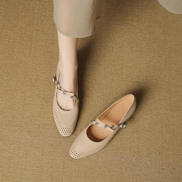 Handcrafted Luxury Leather Shoes for Elegant Women(EcqiHL-7388)