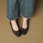 Handcrafted Luxury Leather Women's Shoes: Timeless Elegance(EcqiH-7385)