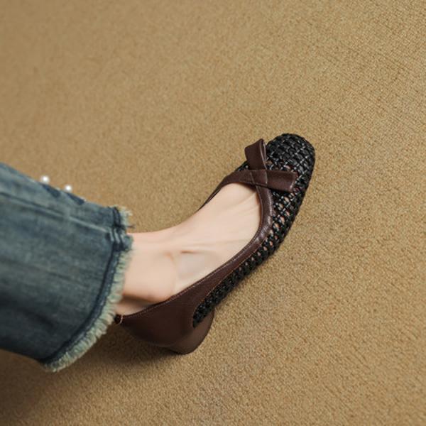 Handcrafted Luxury Leather Women's Shoes: Timeless Elegance(EcqiH-7385)