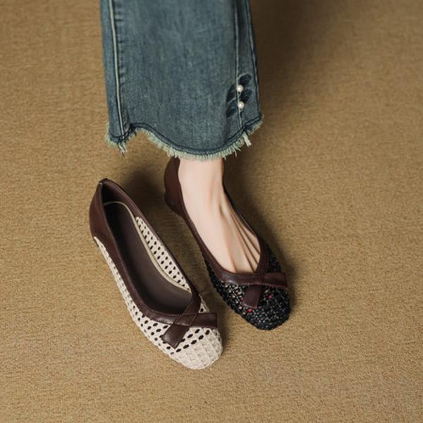 Handcrafted Luxury Leather Women's Shoes: Timeless Elegance(EcqiH-7385)