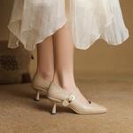 Handcrafted Luxury Leather Women's Shoes: Elegant Artistry and Quality(EcqiHL-7595)