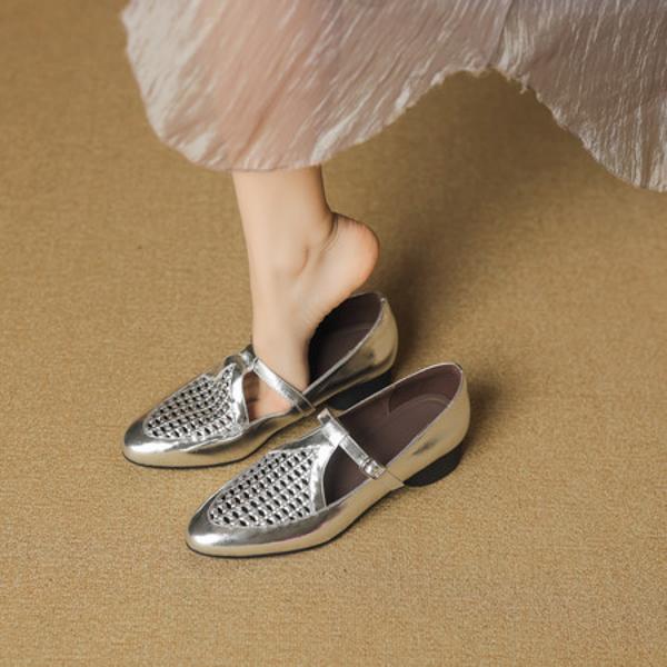 Luxury Handcrafted Leather Women's Shoes with Exquisite Craftsmanship(EcqiH-7399)