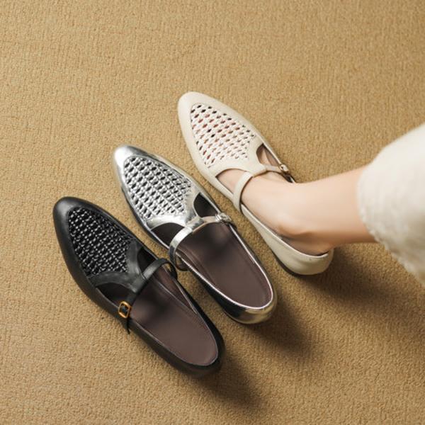 Luxury Handcrafted Leather Women's Shoes with Exquisite Craftsmanship(EcqiH-7399)