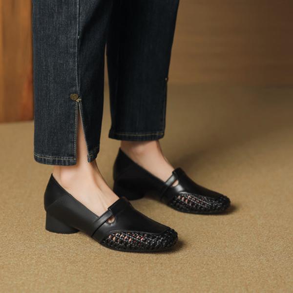 Handcrafted Luxury Leather Women's Shoes: Elegance Redefined(EcqiH-7392)