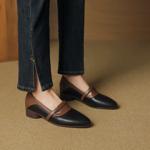 Handcrafted Luxury Leather Shoes for Elegant Women(EcqiH-7395)