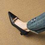 Handcrafted Leather Women's Shoes: Elegance, Luxury, and Superior Quality(EcqiH-7505)