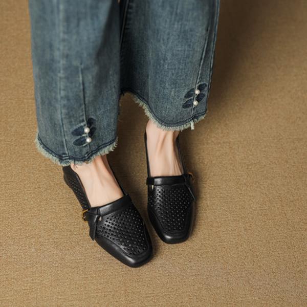 Handcrafted Leather Women’s Shoes: Luxurious Elegance Redefined(EcqiH-7503)