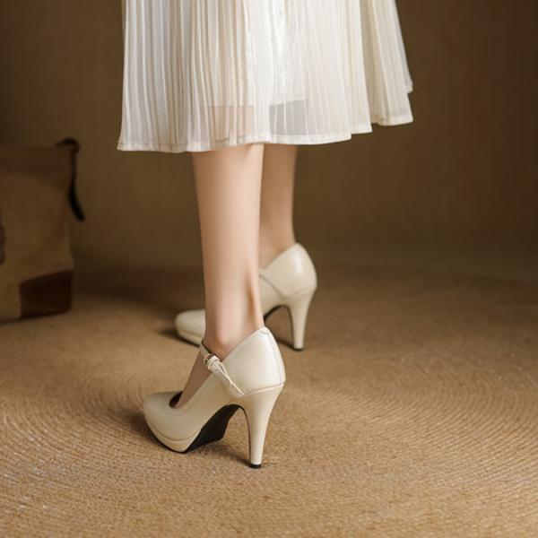 Elegant Handcrafted Leather Women’s Shoes - Luxury Craftsmanship Quality(EcqiHY-7568)