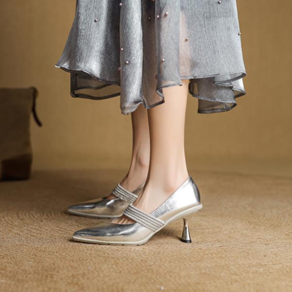 Luxury Handcrafted Genuine Leather Women's Shoes(EcqiHL-7590)