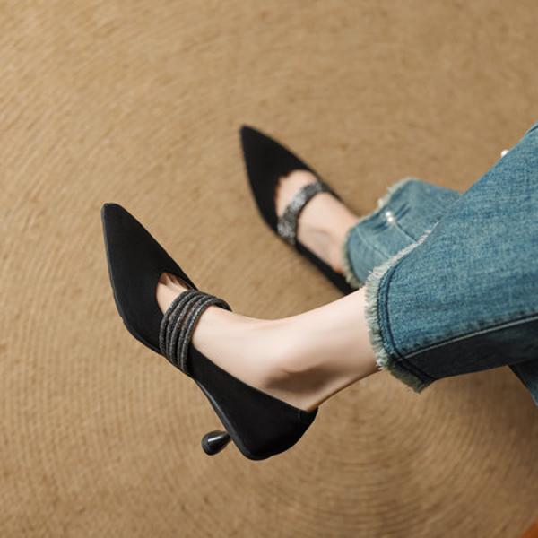 Luxury Handcrafted Genuine Leather Women's Shoes(EcqiHL-7590)