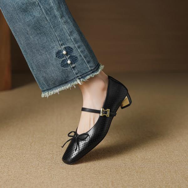 Handcrafted Luxury Leather Women's Shoes: Elegance Redefined(EcqiHL-7605)