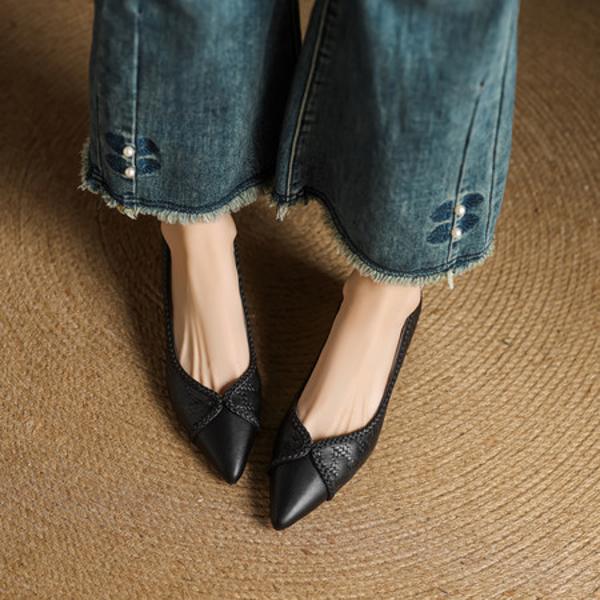 Handcrafted Luxury Leather Women’s Shoes: Elegant Artistry Unveiled(EcqiH-7585)