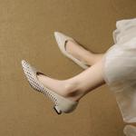 Handcrafted Luxury Leather Women's Shoes - Exquisite Quality(EcqiH-7338-D)