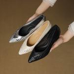 Handcrafted Luxury Leather Women's Shoes - Exquisite Quality(EcqiH-7338-D)