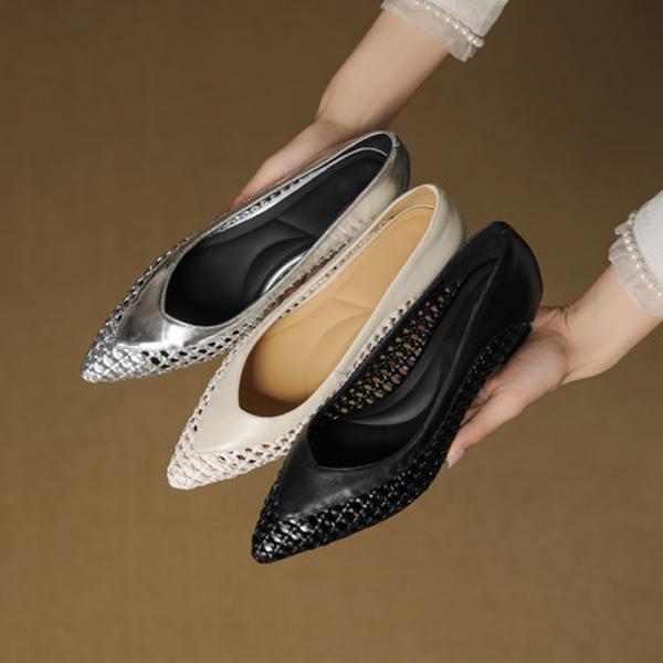 Handcrafted Luxury Leather Women's Shoes - Exquisite Quality(EcqiH-7338-D)