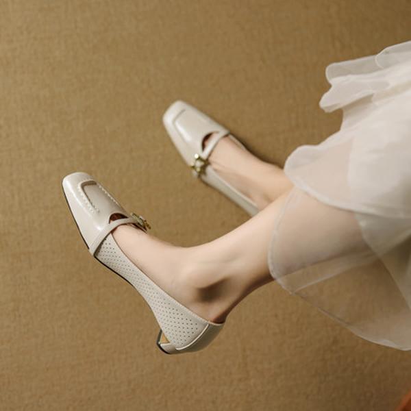 Handcrafted Luxury Leather Women's Shoes of Elegance(EcqiHL-7658)