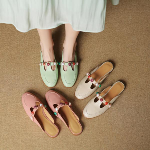 Luxury Handmade Leather Women’s Shoes - Elegant Craftsmanship(EcqiH-7675)