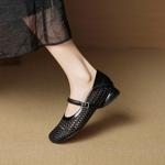 Exquisite Handmade Genuine Leather Women's Shoes, Elevate Elegance(EcqiHL-7783)