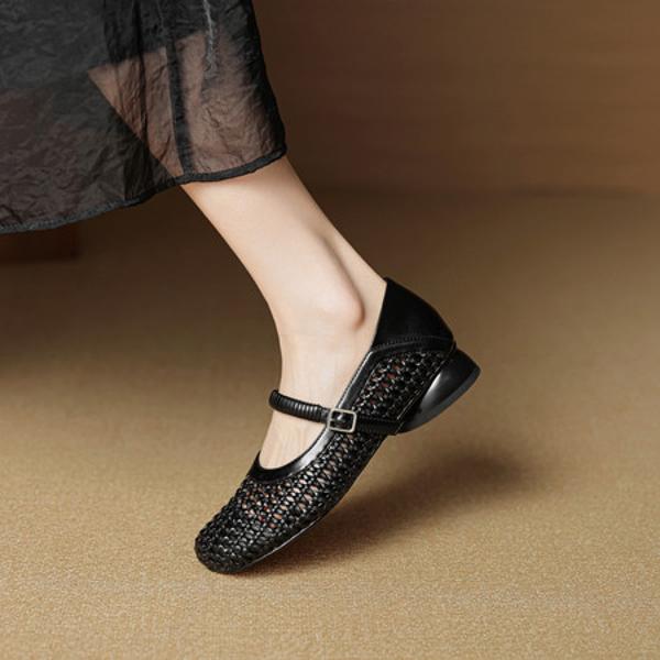 Exquisite Handmade Genuine Leather Women's Shoes, Elevate Elegance(EcqiHL-7783)