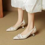 Crafted Elegance: Luxury Genuine Leather Handmade Women's Shoes(EcqiH-7818)