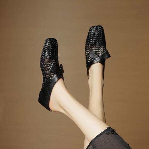 Elegant Handcrafted Leather Women's Shoes with Luxurious Quality(EcqiH-7806)