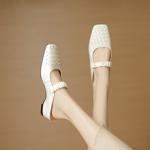 Elegant Handcrafted Genuine Leather Women's Shoes: Exquisite Craftsmanship & Luxe Quality(EcqiHL-7856)