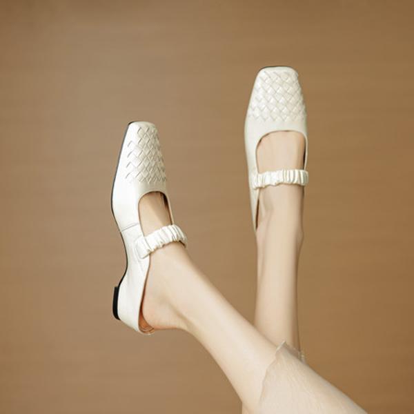 Elegant Handcrafted Genuine Leather Women's Shoes: Exquisite Craftsmanship & Luxe Quality(EcqiHL-7856)