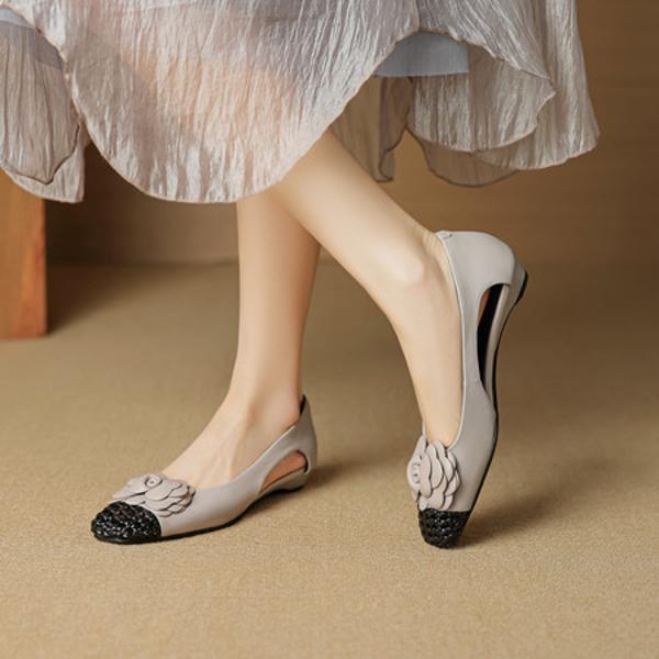 Luxury Handcrafted Leather Women's Shoes with Exquisite Craftsmanship(EcqiH-7901)