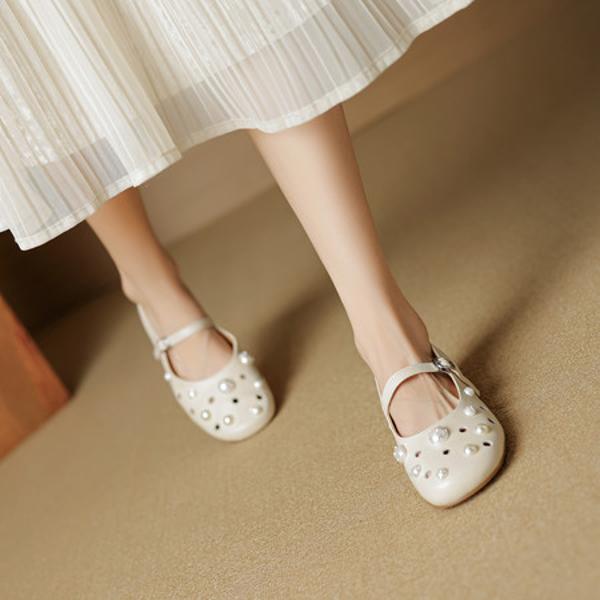 Handcrafted Leather Women's Shoes: Timeless Elegance(EcqiH-7885)