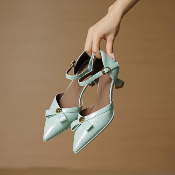 Handcrafted Luxury Leather Women’s Shoes with Elegance(EcqiHC-7899)