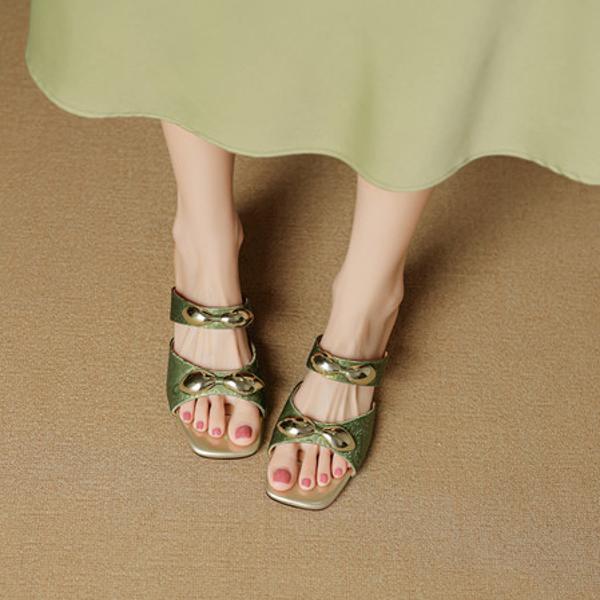 Handcrafted Leather Ladies' Shoes: Luxurious Elegance(EcqiH-7916)