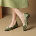 Handcrafted Genuine Leather Women's Shoes: Luxurious Elegance in Every Detail(EcqiHL-7930)