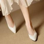 Handcrafted Leather Women's Shoes: Elegant Luxury Craftsmanship(EcqiH-7852)