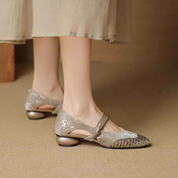 Exquisite Handcrafted Leather Women's Shoes: Embrace Luxury and Elegance(EcqiHL-7935)