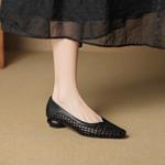 Elegant Handcrafted Genuine Leather Women's Shoes(EcqiHL-7939)