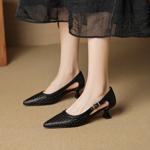 Handcrafted Luxury Leather Women’s Shoes: Elegance in Every Stitch(EcqiH-7988)