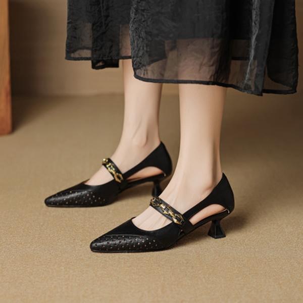 Exquisite Handcrafted Leather Women's Shoes: Luxury and Elegance Redefined(EcqiH-7992)