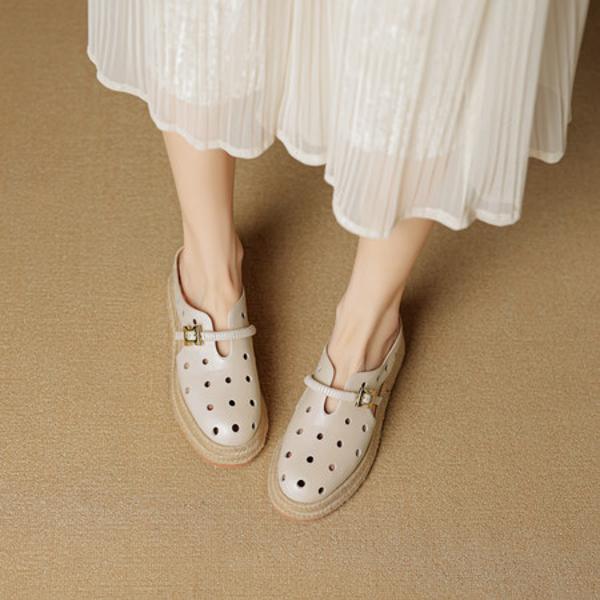 Luxury Genuine Leather Handmade Women's Shoes(EcqiH-7996)