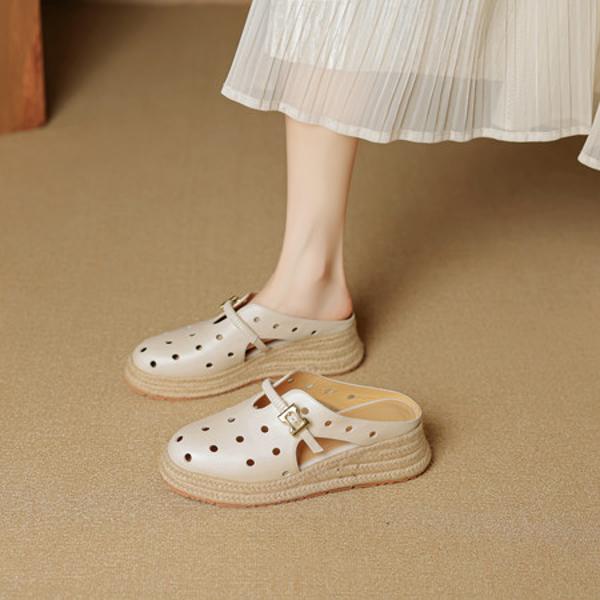 Luxury Genuine Leather Handmade Women's Shoes(EcqiH-7996)