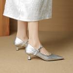 Handcrafted Leather Women's Shoes: Luxurious Elegance Redefined(EcqiHC-8006)