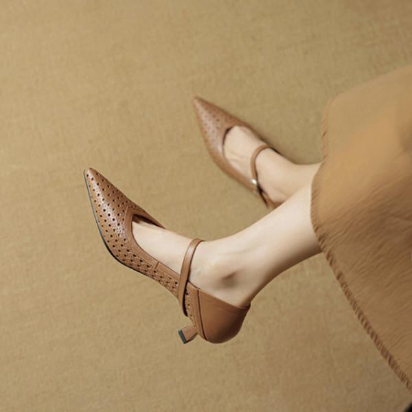 Handcrafted Leather Women's Shoes: Luxurious Elegance Redefined(EcqiHC-8006)