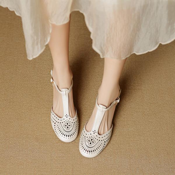 Luxurious Handcrafted Leather Women's Shoes: Exquisite Craftsmanship and Elegance(EcqiH-8008)