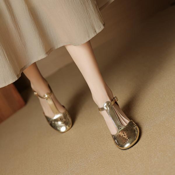 Luxurious Handcrafted Leather Women's Shoes: Exquisite Craftsmanship and Elegance(EcqiH-8008)