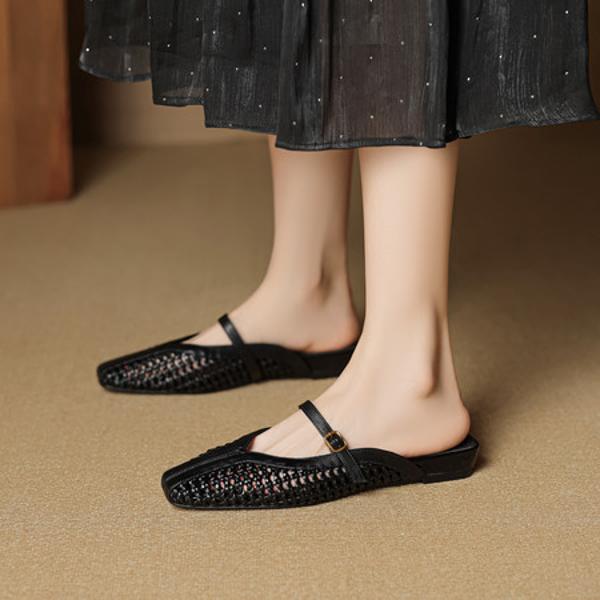 Handcrafted Genuine Leather Women's Shoes: Elegant Luxury with Exquisite Craftsmanship(EcqiH-8010)