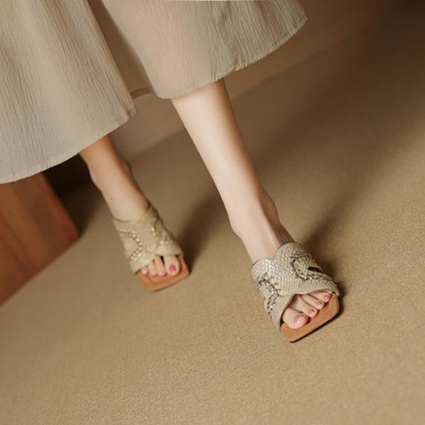 Exquisite Handmade Leather Women's Shoes: High-End Elegance Redefined(EcqiHC-8036)