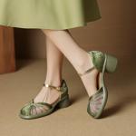Elegant Handcrafted Leather Women’s Shoes: Luxury Quality and Craftsmanship(EcqiH-8035)